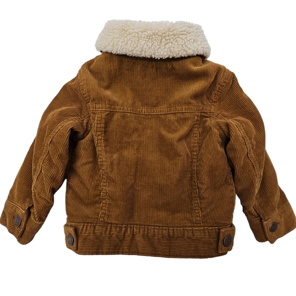 Nwot Toddler Baby Gap Denim Brown Cordoroy Sherpa Longsleeve Front Snap … - Picture 5 of 17